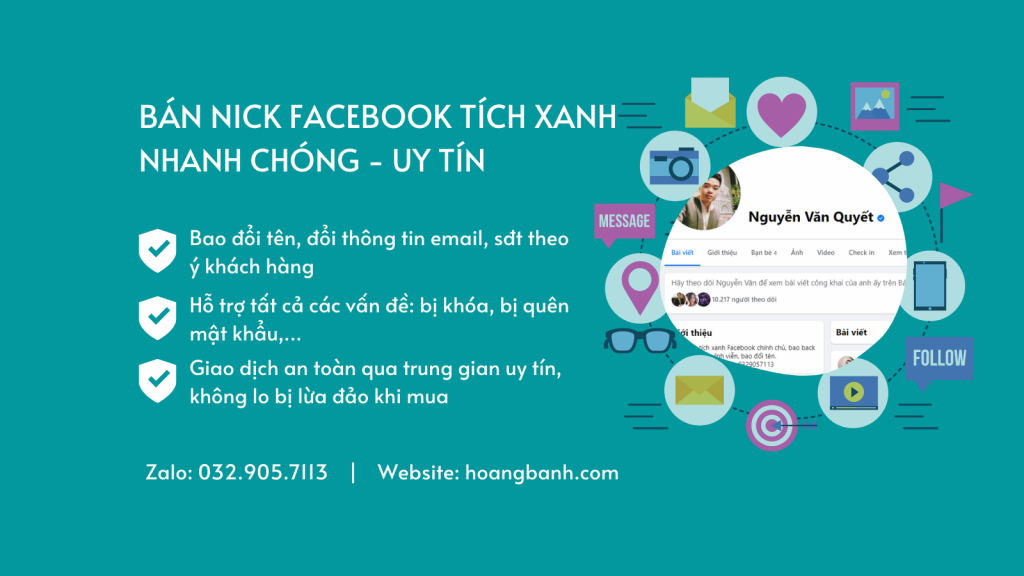 dỊch vỤ bÁn nick facebook tÍch xanh ngƯỜi nỔi tiẾng nhanh chÓng uy tÍn